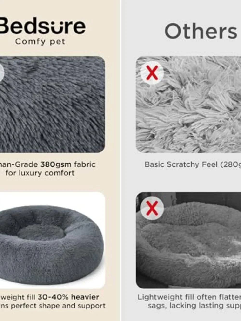 New Calming Dog Bed for Medium Dogs - Donut Washable Medium Pet Bed, 30 inches